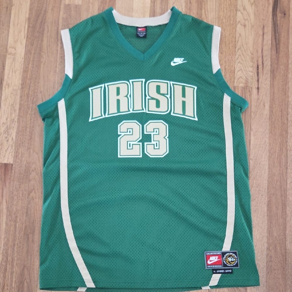 LeBron James Nike Irish high school jersey XL 2003